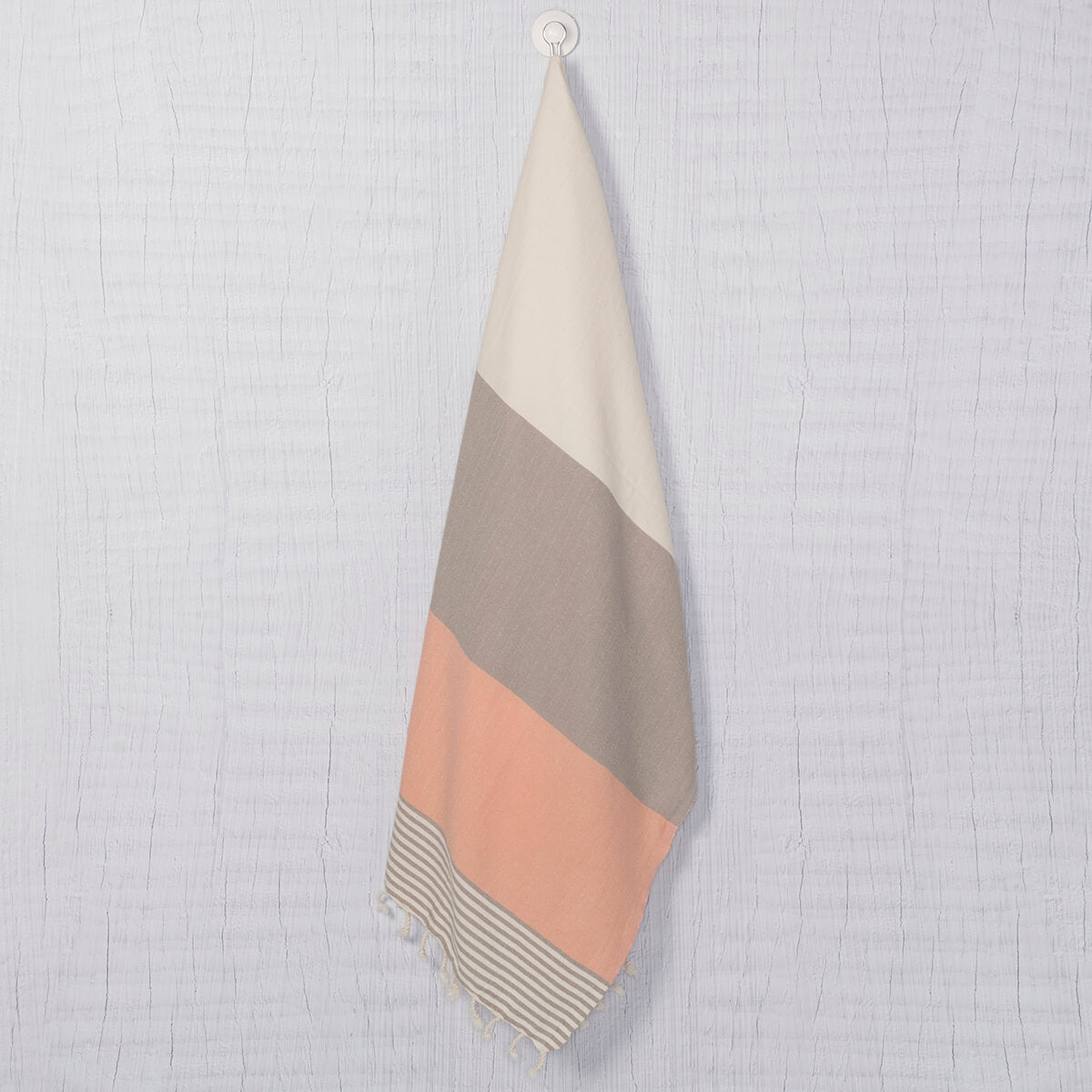 Multi Color Striped Turkish Towel, Handwoven Cotton, Oversized 39 x 70 – view 16