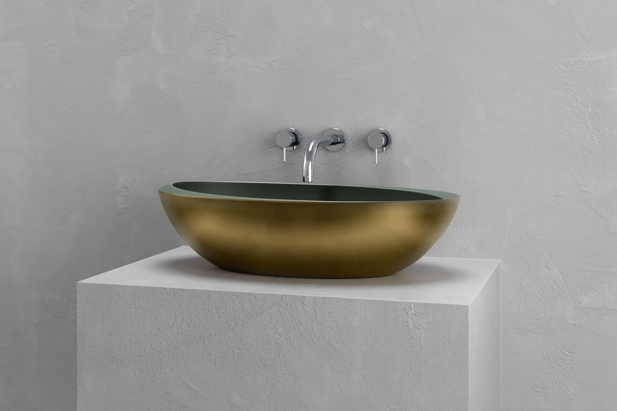 Oval Concrete Vessel Sink with Asymmetric Rim – Bespoke Collection – view 21