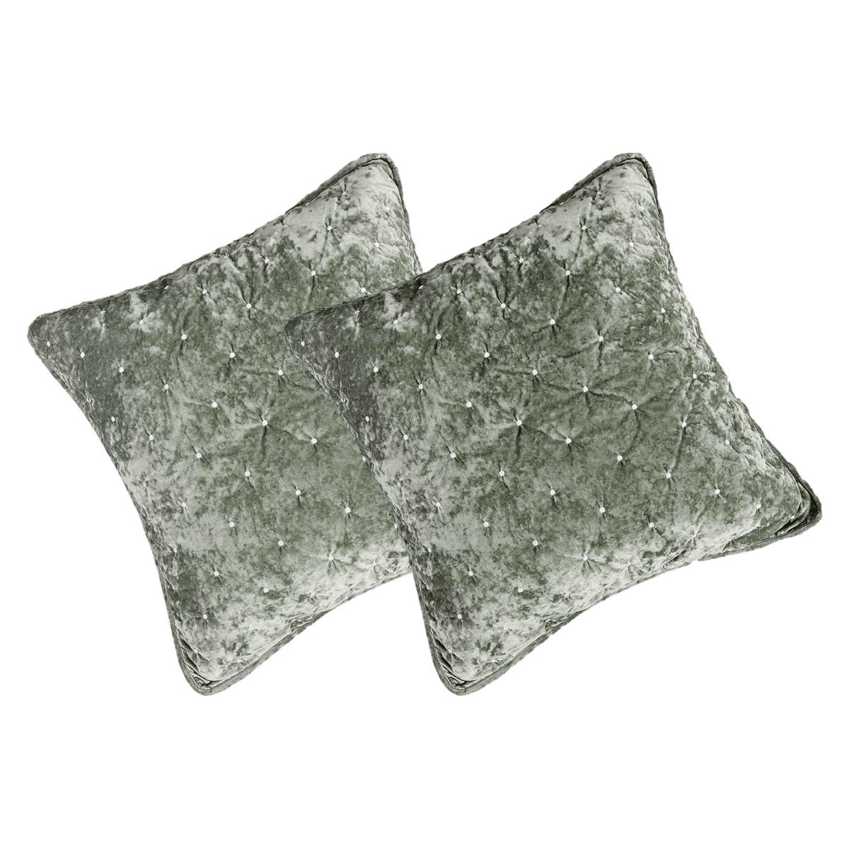 Velvet Dreams Light Pastel Green Diamond Tufted Euro Sham and Covers – view 7
