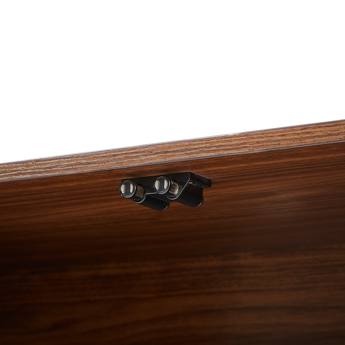 64 Inch Walnut Sideboard Storage Cabinet with Wave Pattern Doors – view 14