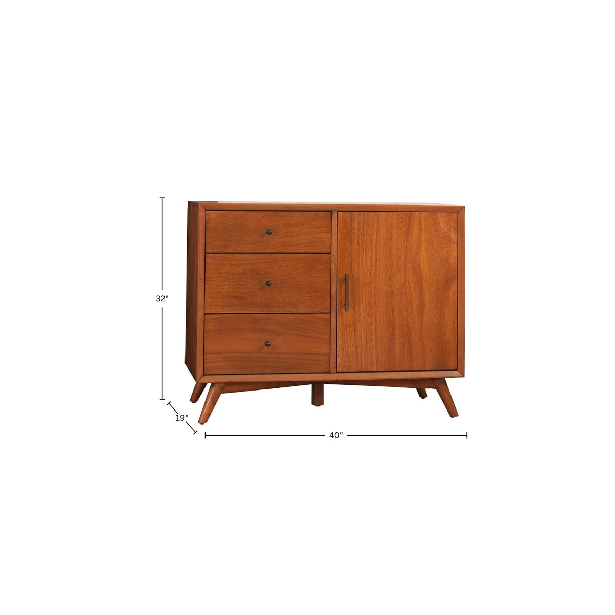 Flynn Solid Mahogany Tall Accent Cabinet, Chestnut – view 8