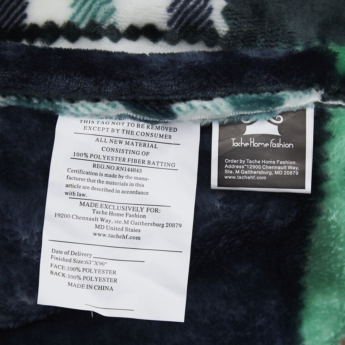 Forest Green Plaid Patchwork Flannel Throw Blanket – view 6