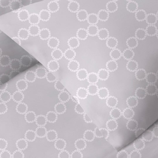 Palais Sateen Cotton Duvet Cover Set with Interlocking Circle Design – view 10