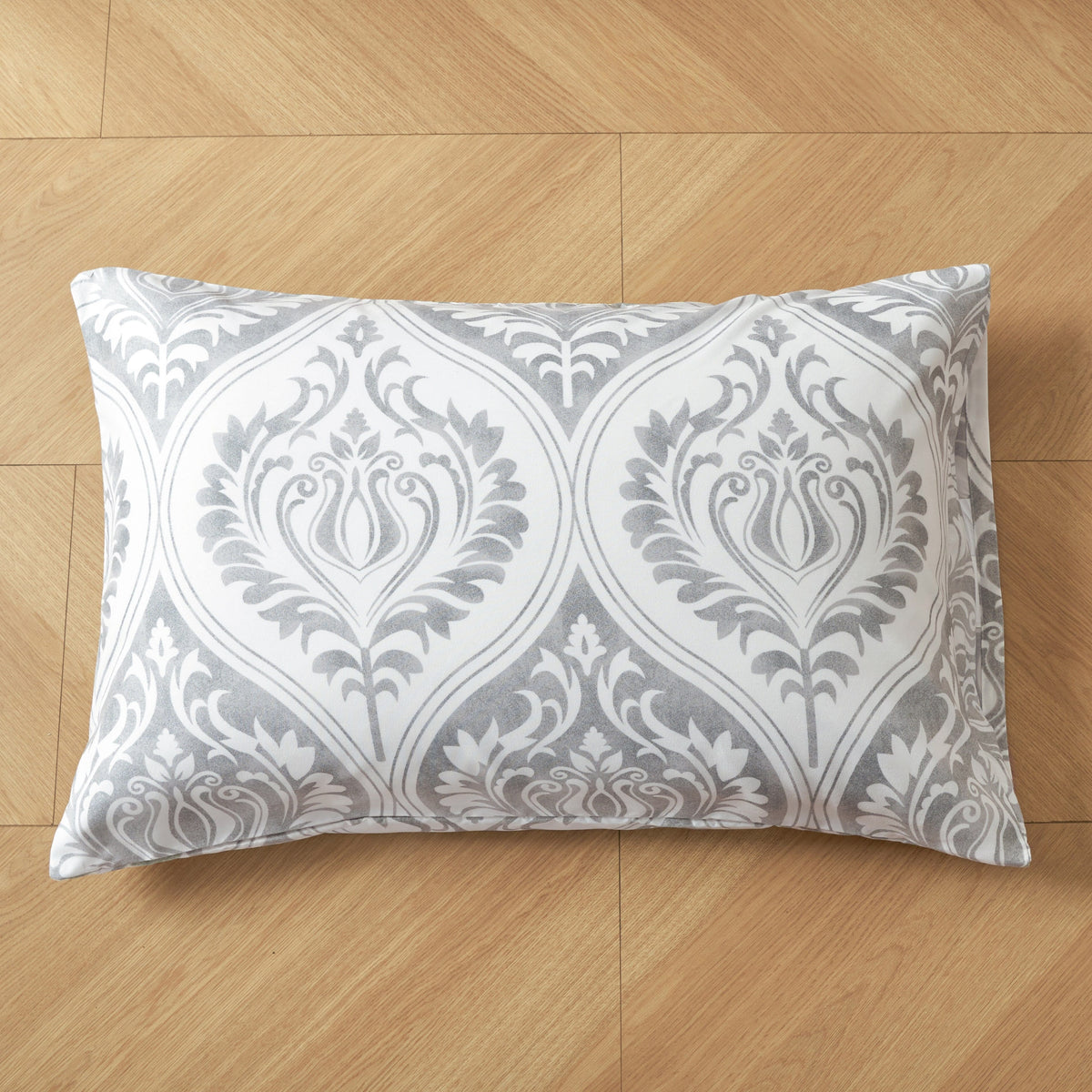 Dreamy Moon Sky Ogee Damask Gray and White Pillowcases, Set of 2 – view 5