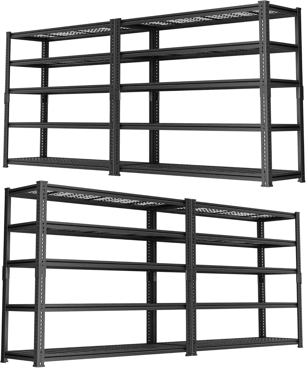 Heavy-Duty 5-Tier Metal Wire Storage Shelving Unit in Black – view 11