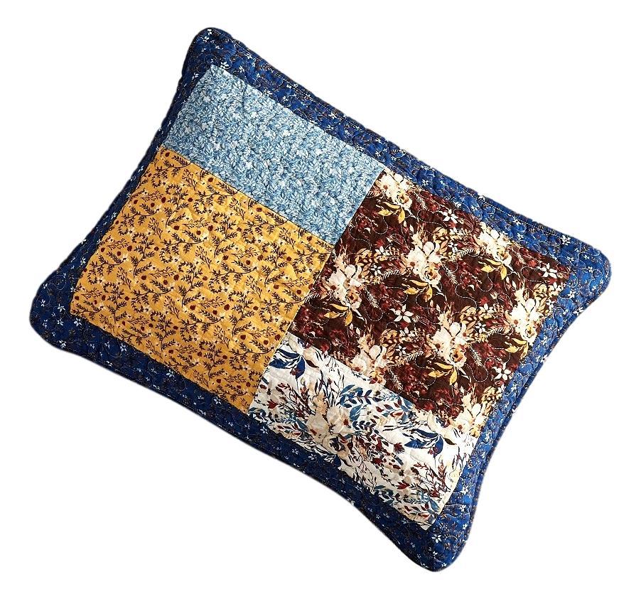 Cotton Patchwork Floral Prairie Sunset Pillow Sham