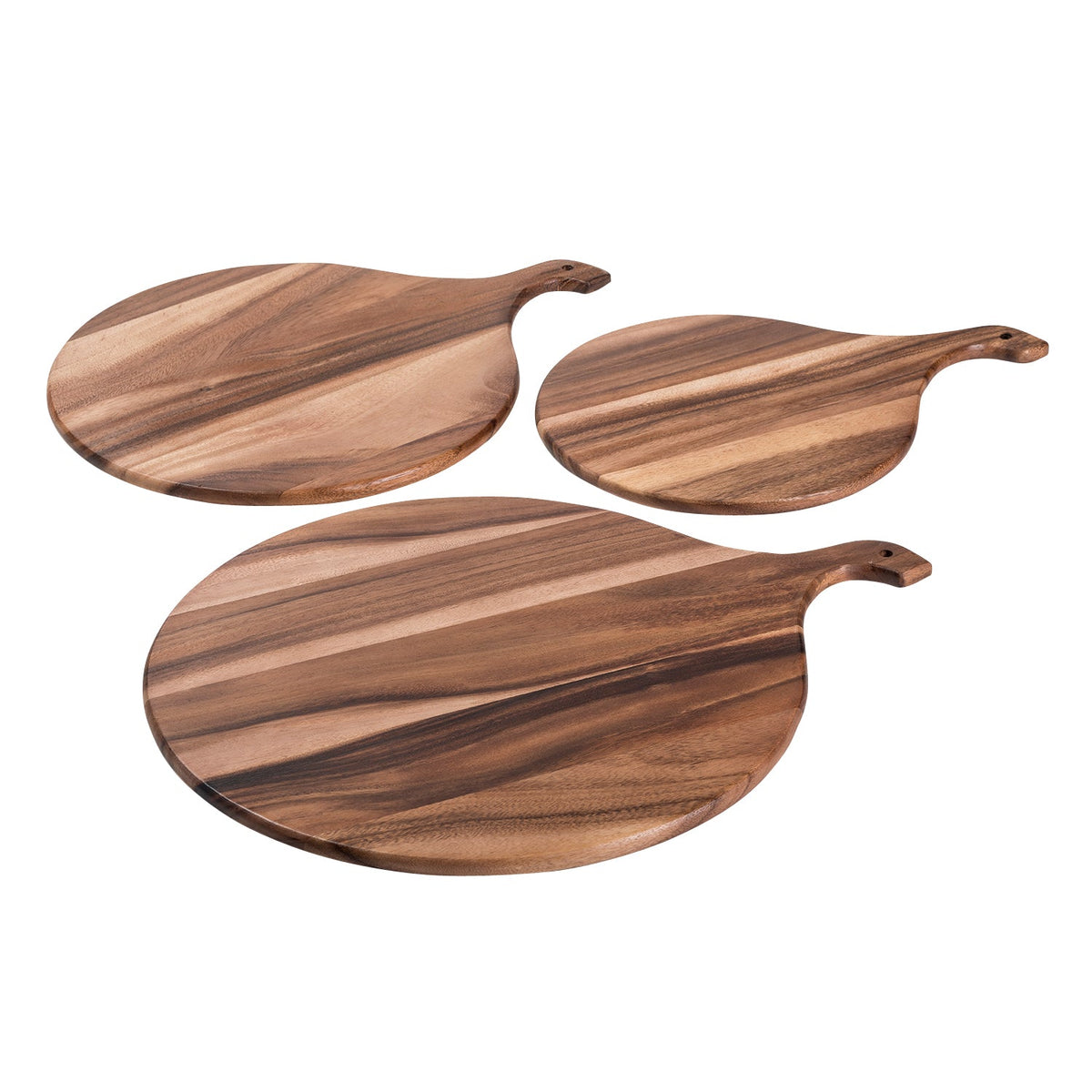 Large Round Acacia Wood Cutting and Charcuterie Board, 19 x 14 – view 3