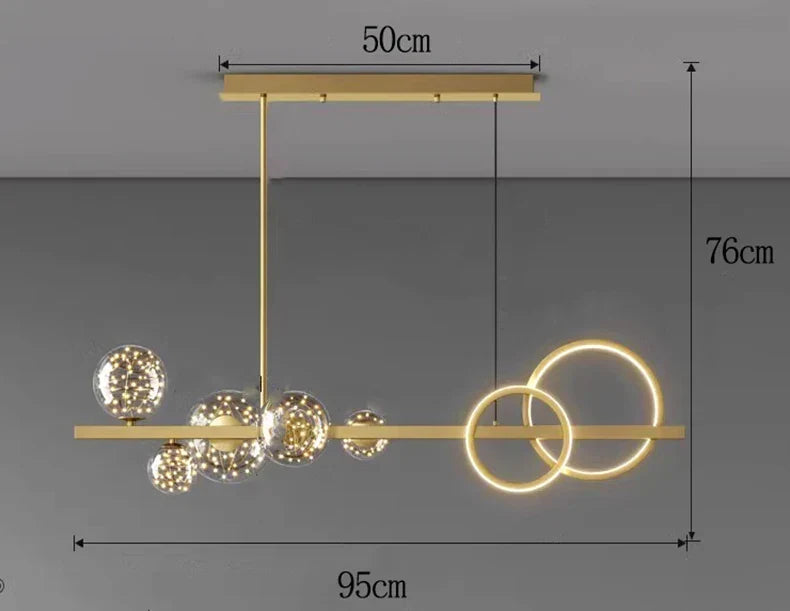 Sleek Modern 95 cm LED Pendant Light for Living and Dining Room – view 8