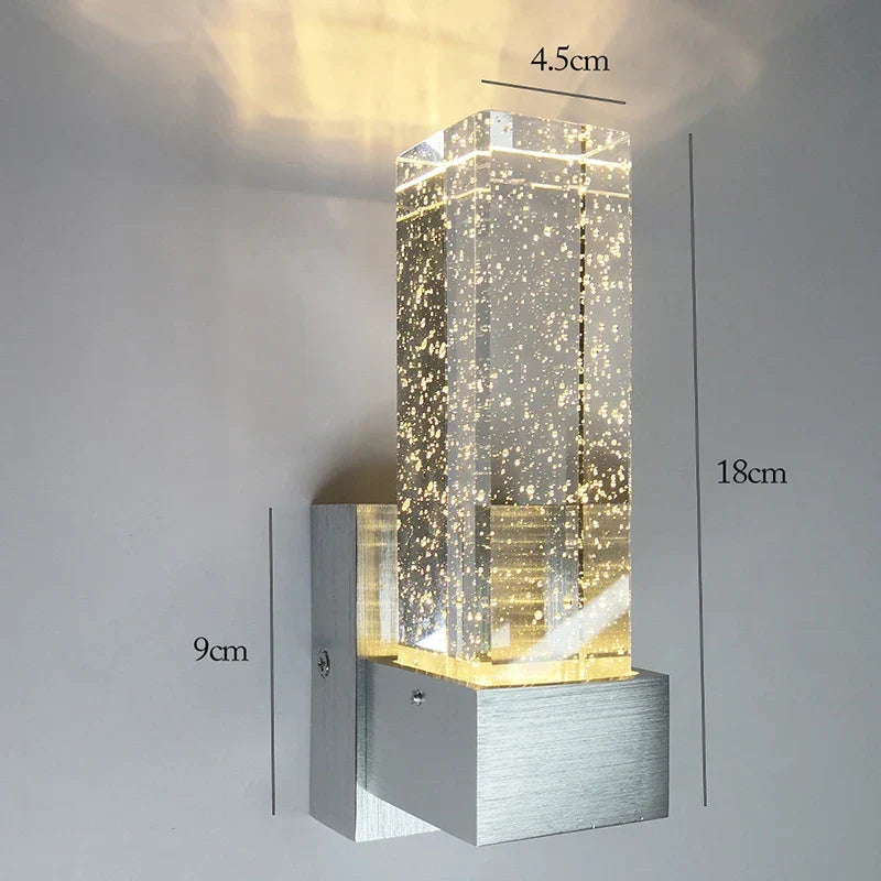 Bubble Crystal LED Pendant Light and Wall Lamp in Gold or Silver – view 11
