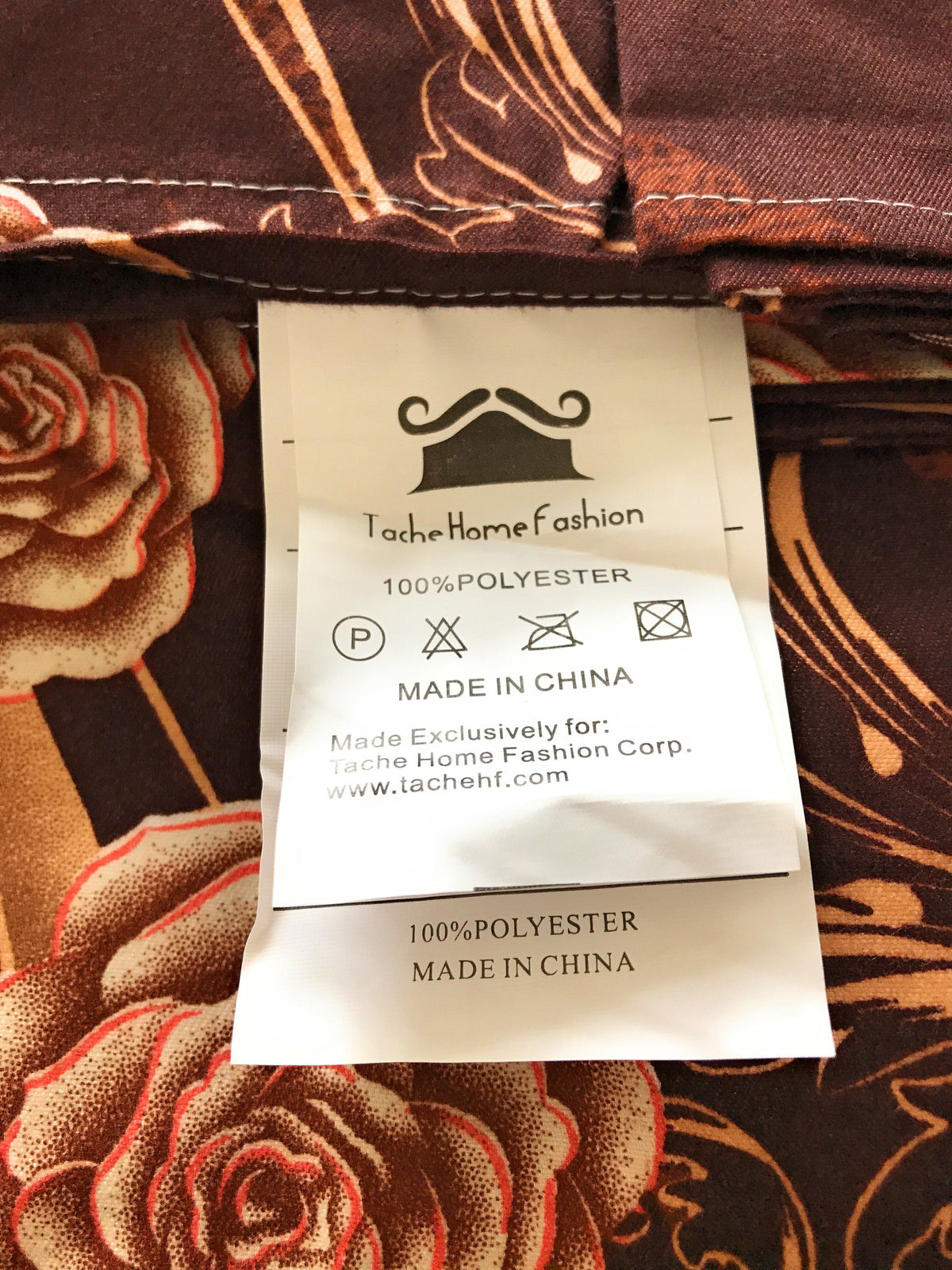 Melted Gold Brown Floral Polyester Bed Sheet Set – view 5