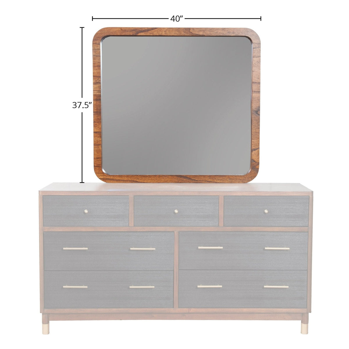 Belham Transitional Dresser Mirror in Dark Walnut Mahogany – view 6