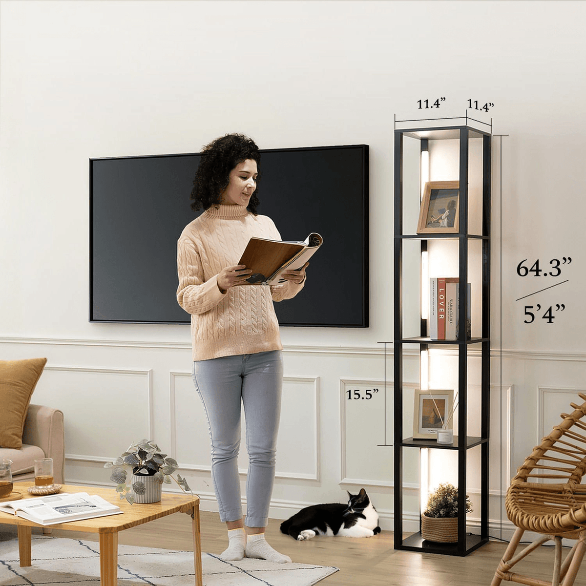 Fancy PRO LED Display Shelf with App and Remote Control, Black – view 11