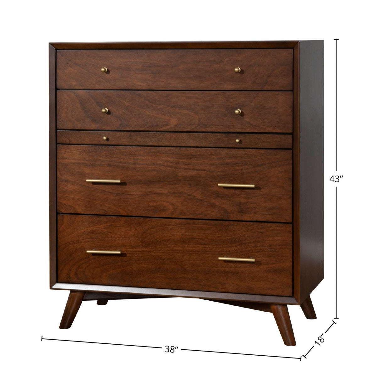 Flynn 4-Drawer Chest with Pull-Out Tray, Walnut – view 10