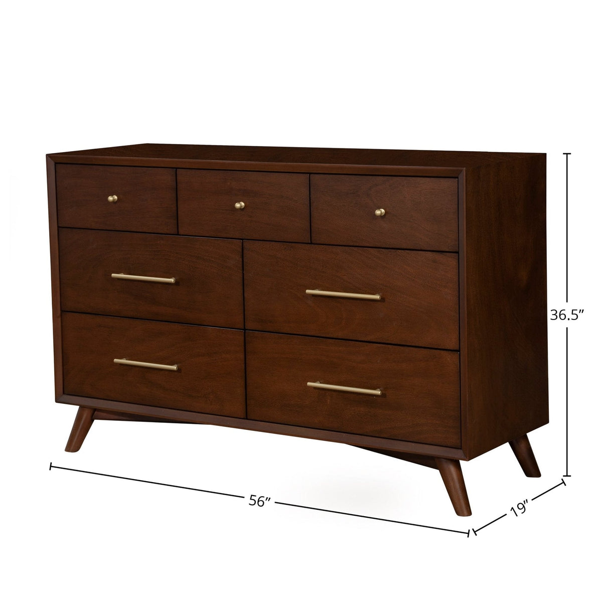 Flynn 7-Drawer Dresser with Felt-Lined Top Drawers, Walnut – view 16