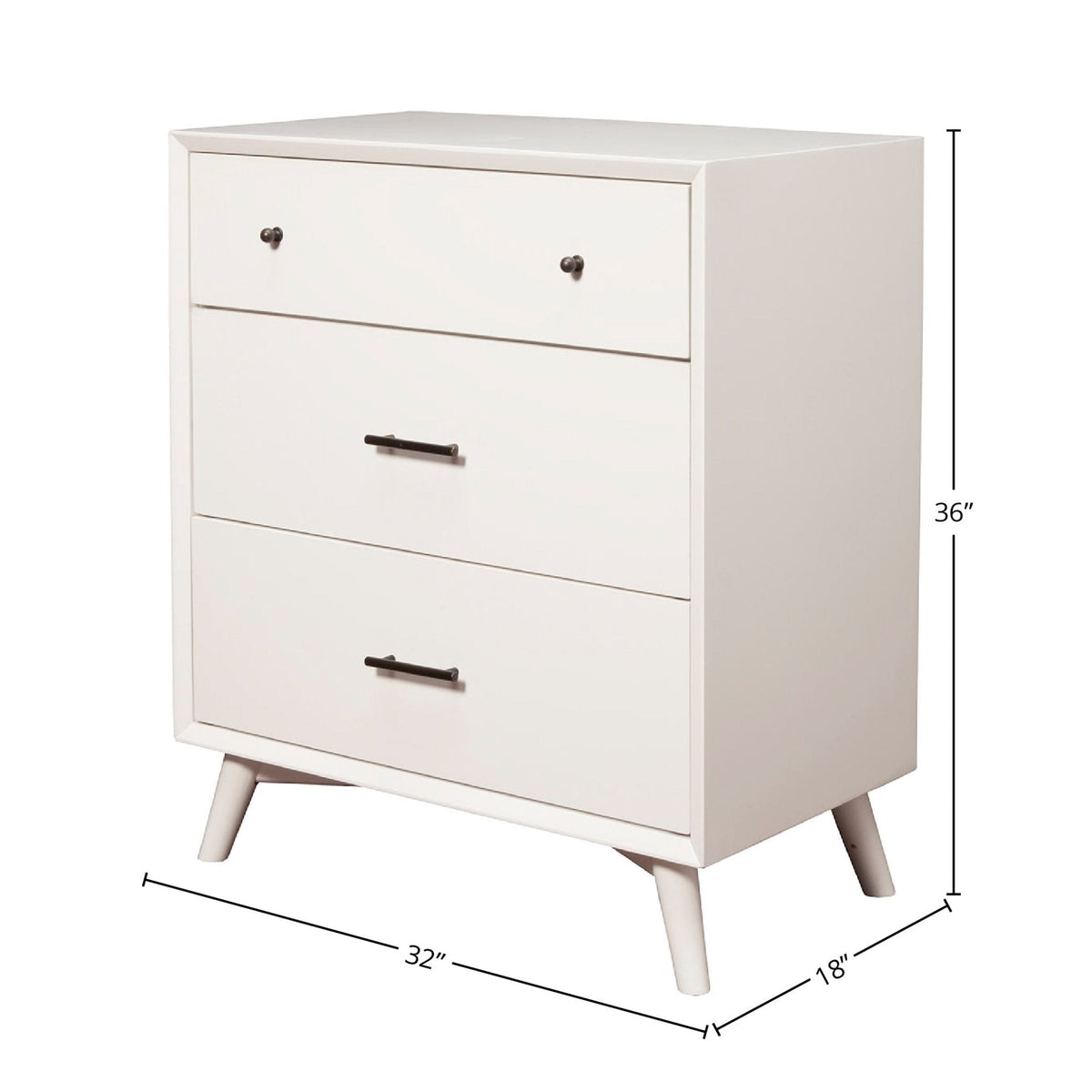 Flynn Small 5-Drawer Accent Chest in Matte White – view 6
