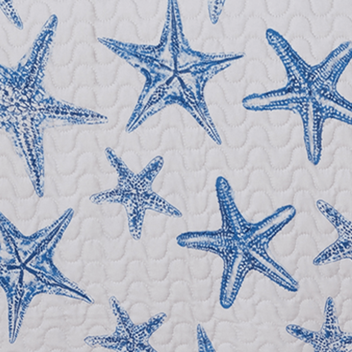 Blue Seashell Coastal Quilt Set with Shams – Trinidad Collection – view 5