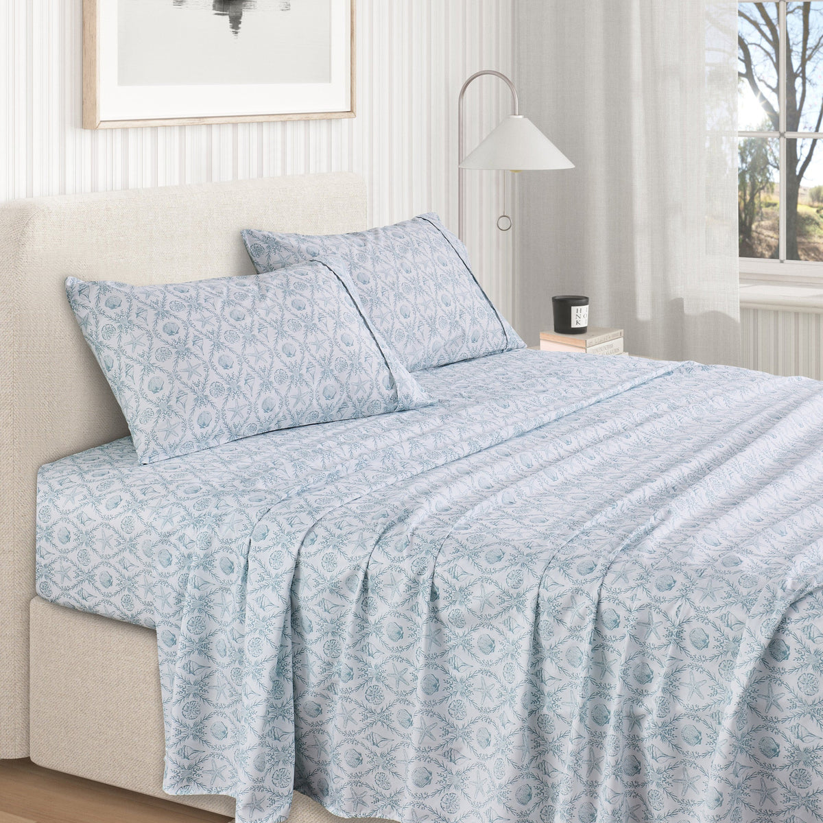 Coastal Printed Microfiber Sheet Set – Newport Collection – view 59