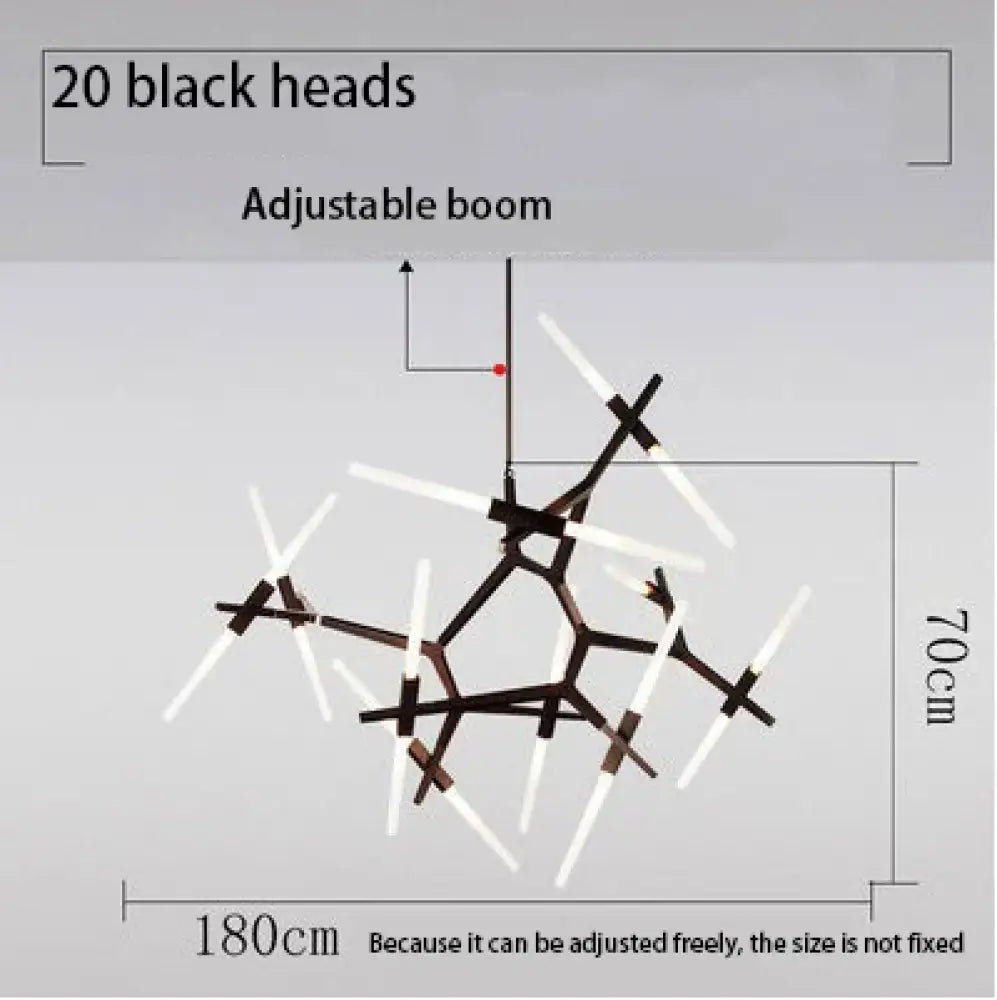 Modern LED Chandelier for Kitchen Island in Gold or Black, 6-20 Heads – view 20