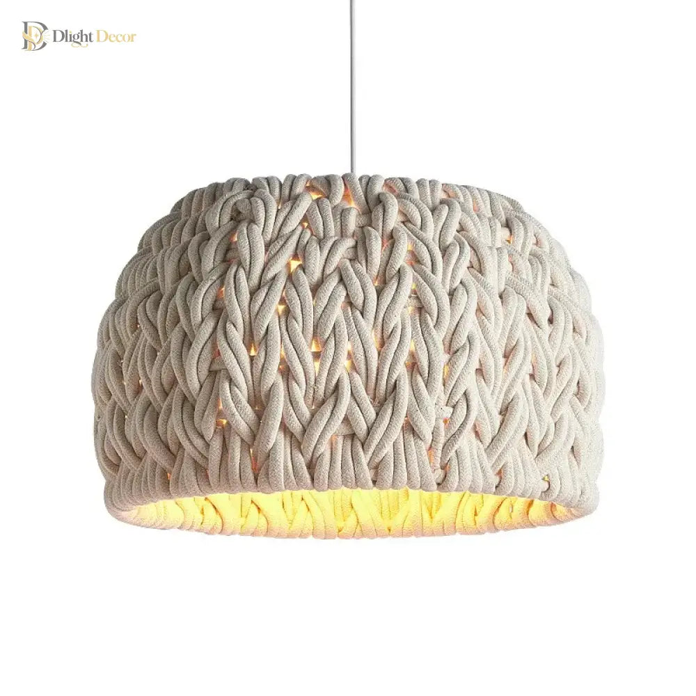 Nordic Knitted Rope LED Pendant Light for Dining Room, 40 cm – view 6