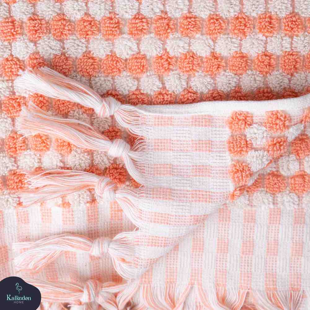 Pom Pom Organic Turkish Cotton Hand Towel, Handwoven 17 x 35 Inch – view 31