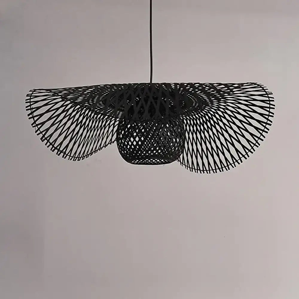 Tala Tatami-Inspired Woven Bamboo Pendant Light for Dining Room – view 9