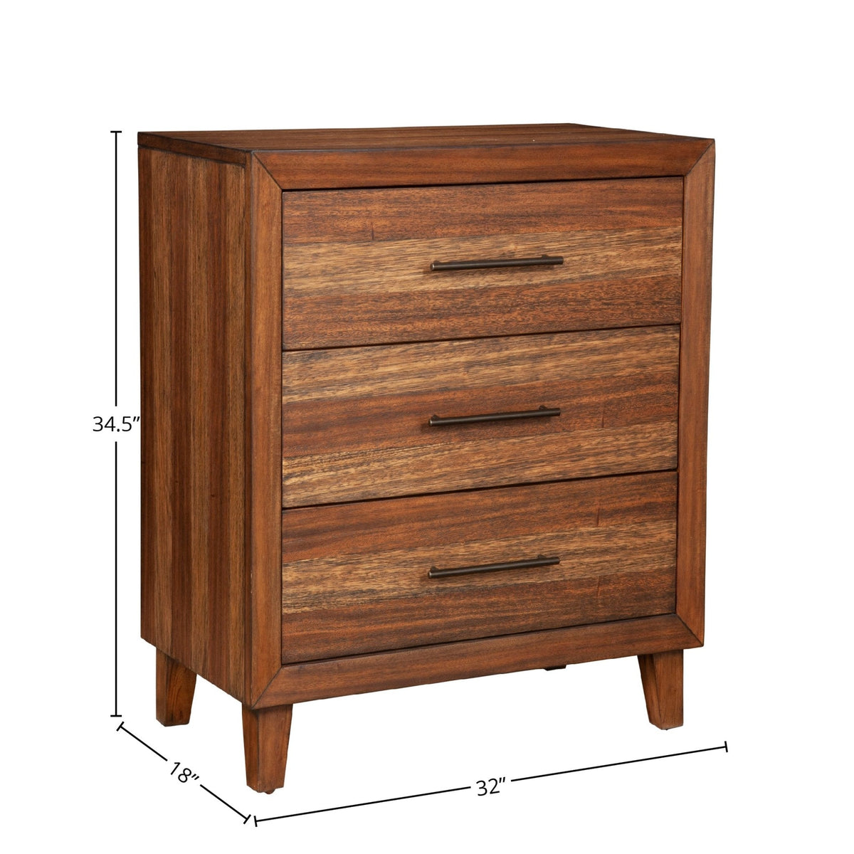 Trinidad Small Chest in Toffee Finish with Dovetail Drawers – view 6