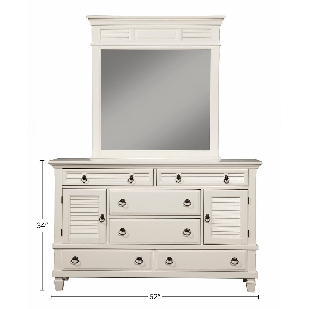 Winchester White Pine Dresser with 6 Drawers and 2 Door Cabinets – view 8