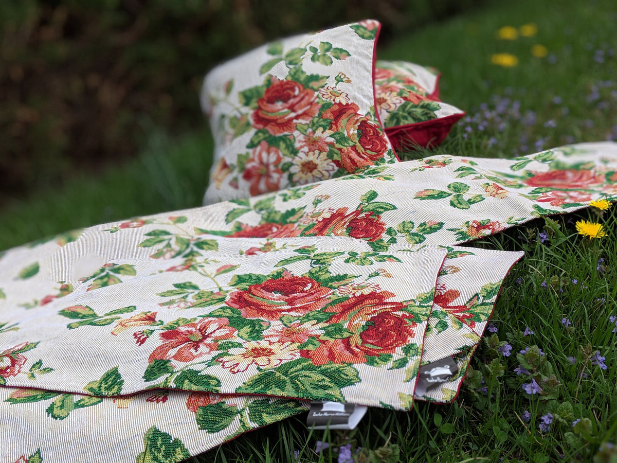 Sweet Roses Vintage Ivory Woven Tapestry Placemat Set – view 8