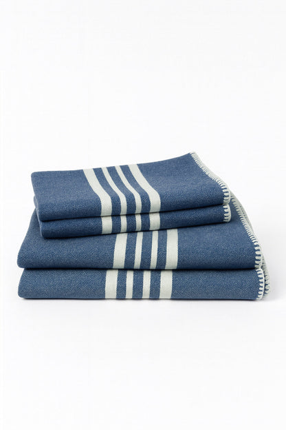 Farm House Turkish Towel Without Fringe Bundle, 2 Full Size and 2 Mini – view 2