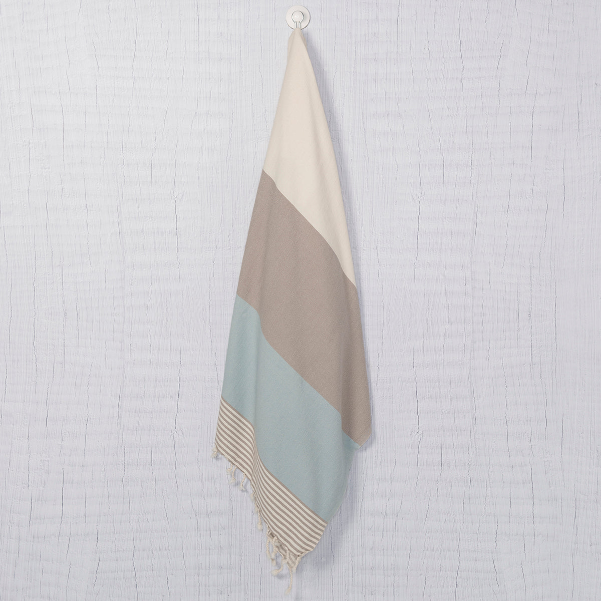 Multi Color Striped Turkish Towel, Handwoven Cotton, Oversized 39 x 70 – view 15
