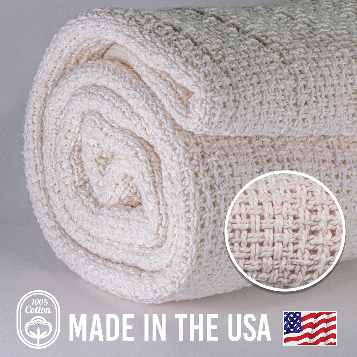 100% Cotton Lightweight Utility Blanket, 60 x 48 Inch – view 3