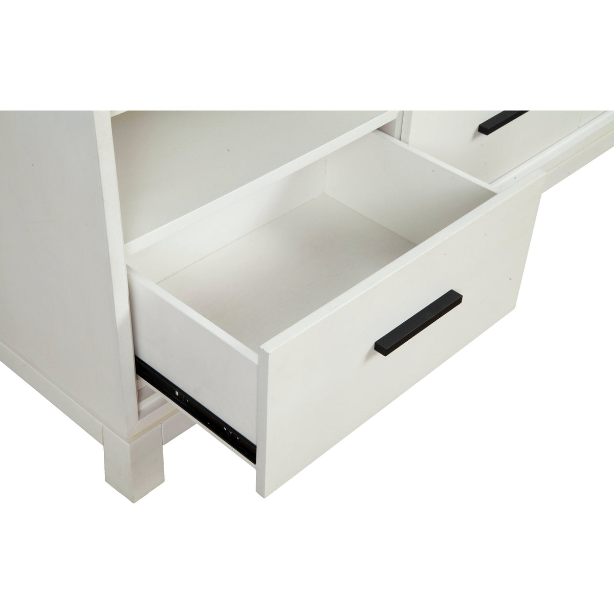 Nova TV Console with Felt-Lined Dovetail Drawers and Bronze Hardware – view 4