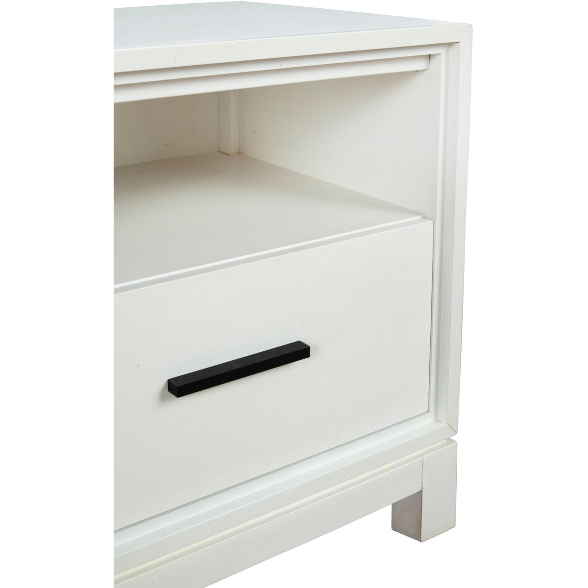 Nova TV Console with Felt-Lined Dovetail Drawers and Bronze Hardware – view 5