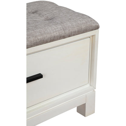 Nova Storage Bench with Two Drawers and Bronze Hardware – view 14