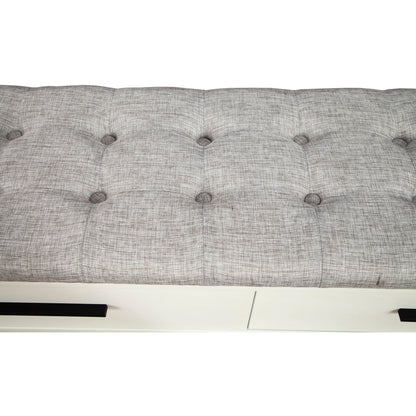 Nova Storage Bench with Two Drawers and Bronze Hardware – view 15