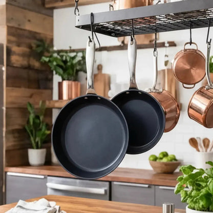 Ceramic Nonstick Cookware Set with Fry Pan, Saucepan and Stock Pot – view 3