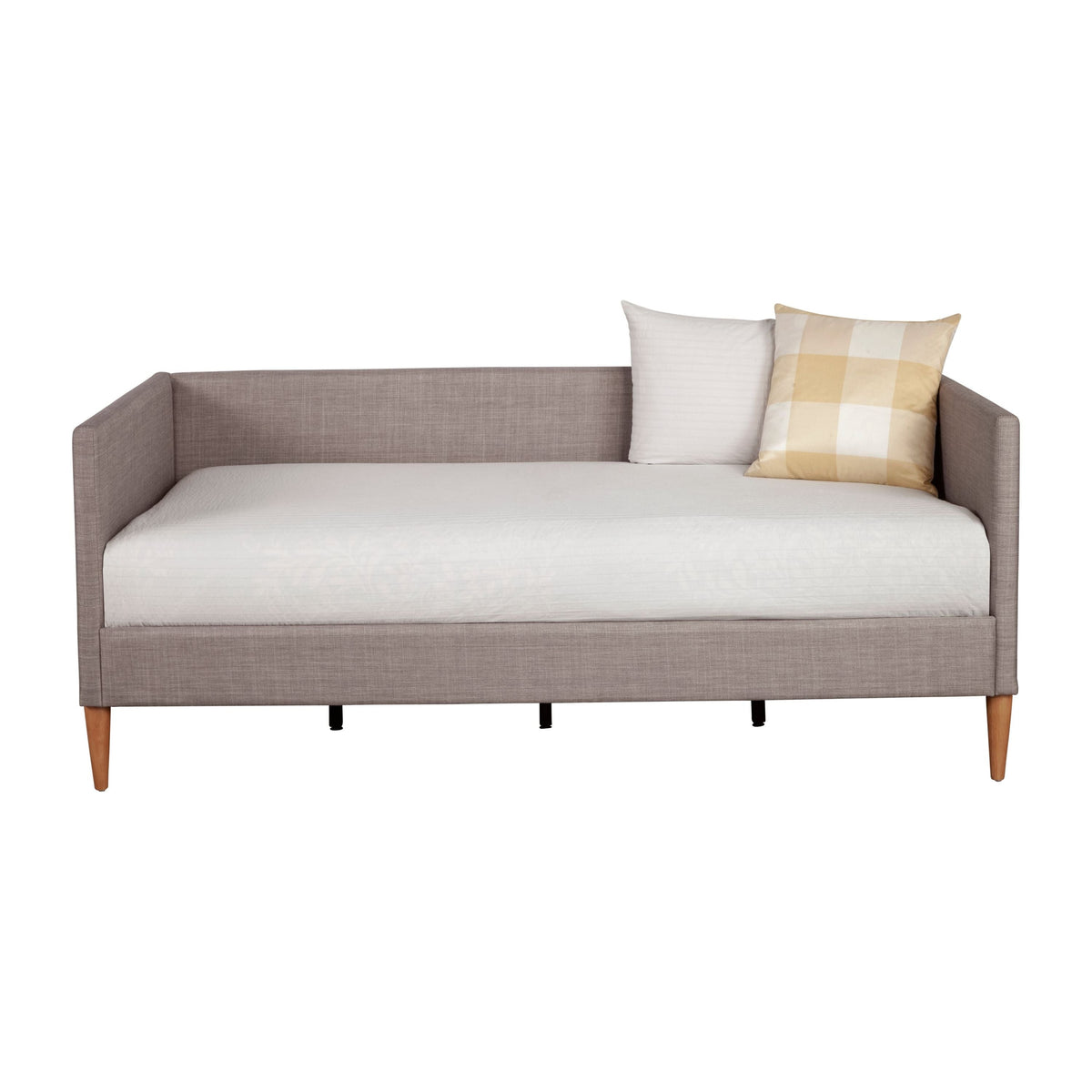 Britney Twin Daybed in Dark Grey Linen with Acorn Legs – view 3