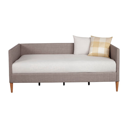 Britney Twin Daybed in Dark Grey Linen with Acorn Legs – view 3