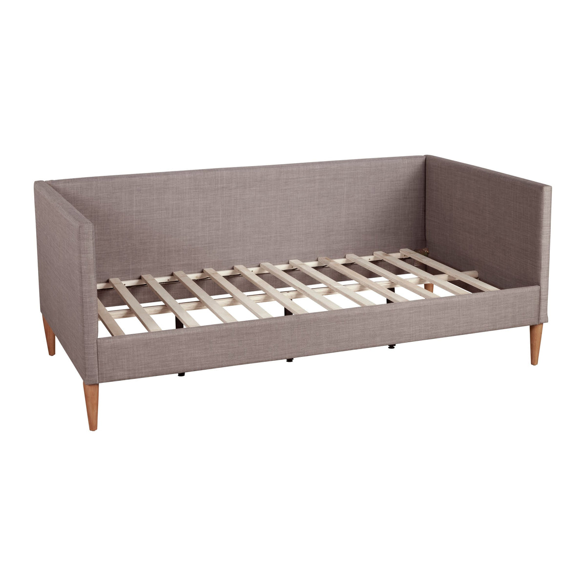 Britney Twin Daybed in Dark Grey Linen with Acorn Legs – view 4