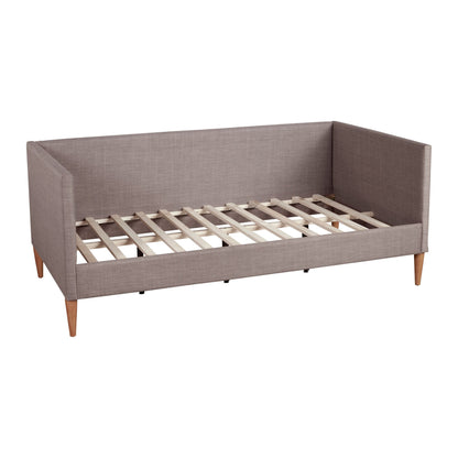 Britney Twin Daybed in Dark Grey Linen with Acorn Legs – view 4