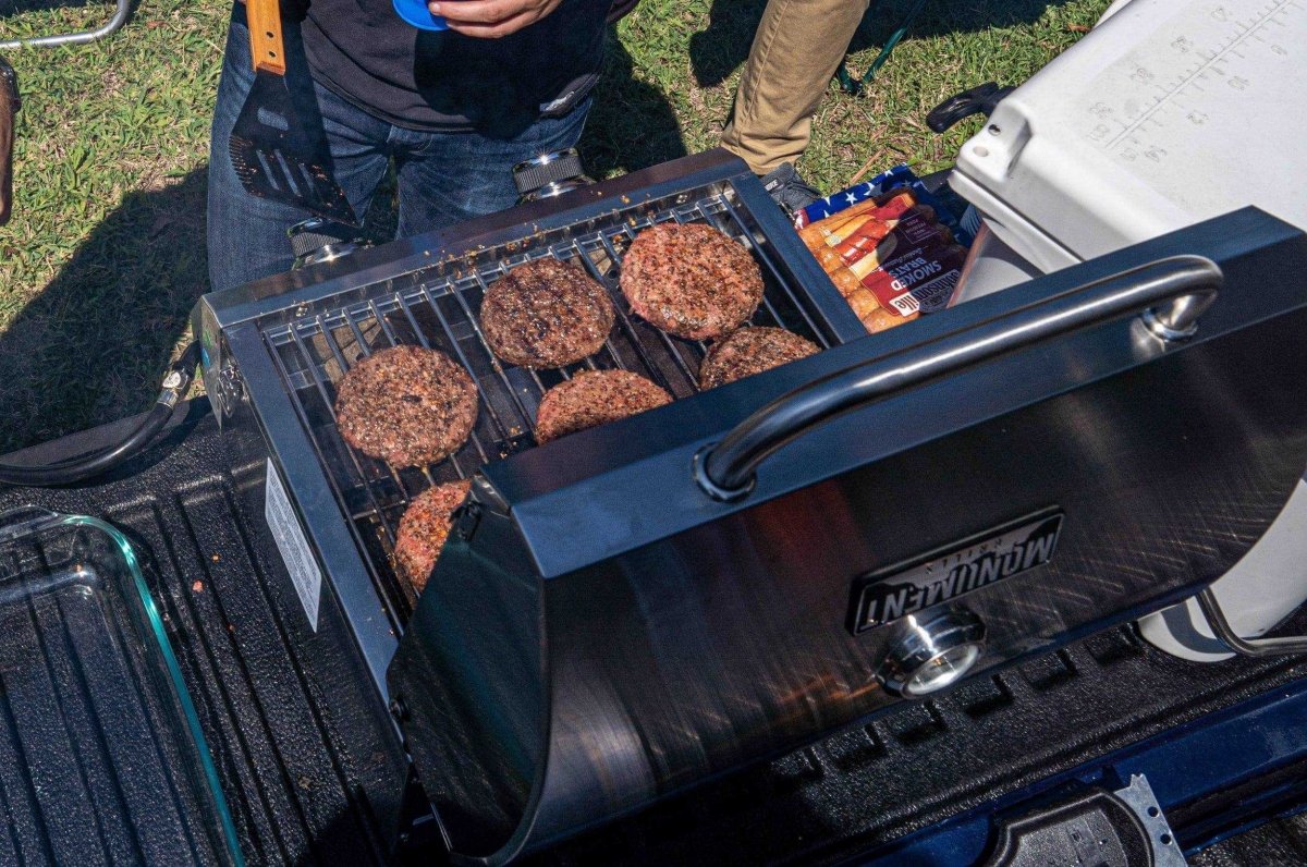 Monument Stainless Steel Portable Tabletop Propane Gas Grill with Two Burners – view 4