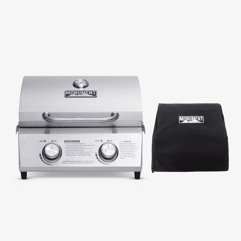 Monument Stainless Steel Portable Tabletop Propane Gas Grill with Two Burners – view 16