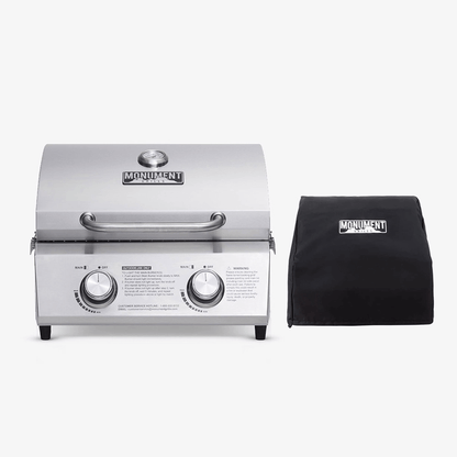 Monument Stainless Steel Portable Tabletop Propane Gas Grill with Two Burners – view 16