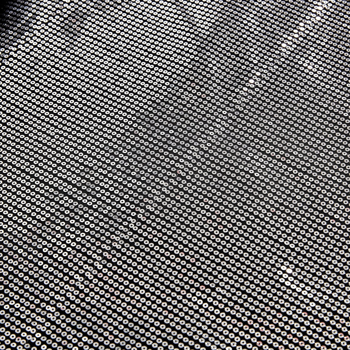 Glam Night Out Silver Sequin Black Organza Ruffle Comforter Set, 6-Piece – view 11