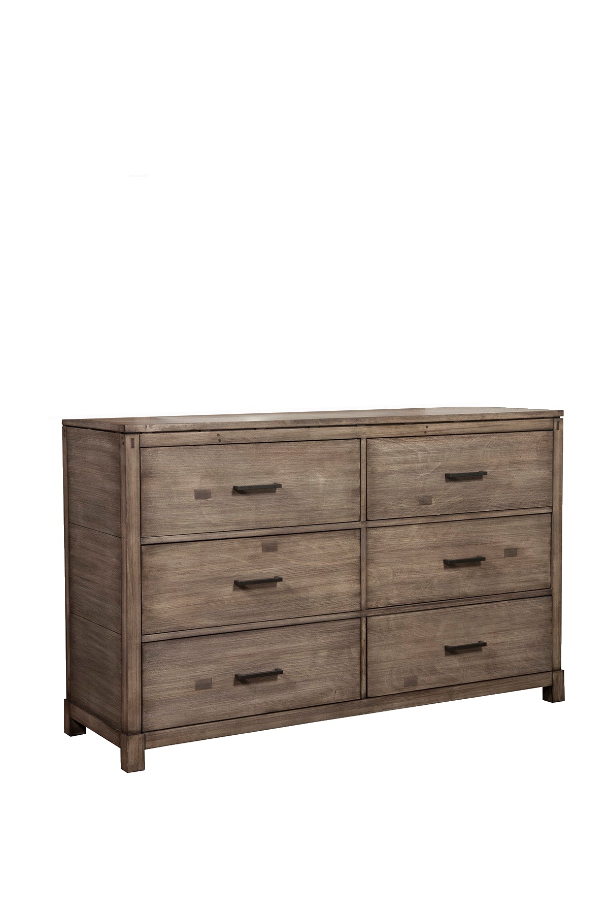 Sydney 6-Drawer Dresser in Weathered Gray, Plantation Mahogany – view 4
