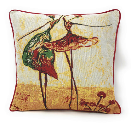 Golden Beige Woven Tapestry Throw Pillow Cover