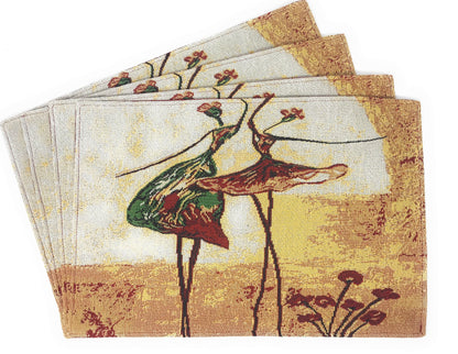 Abstract Ballet Dancers Woven Tapestry Placemat Set – view 3