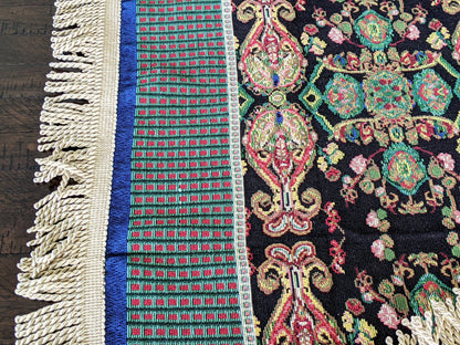 Elegant Black Ornate Paisley Woven Tapestry Tablecloth – view 16