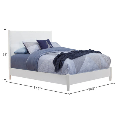 Tranquility Mid-Century Mahogany Bed in Classic White – view 11