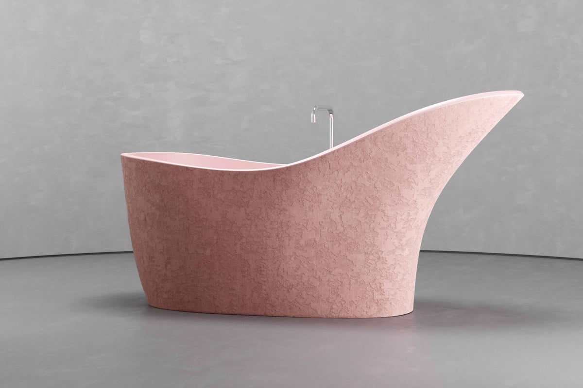High-Back Slipper Freestanding Concrete Bathtub – Bespoke Collection – view 8